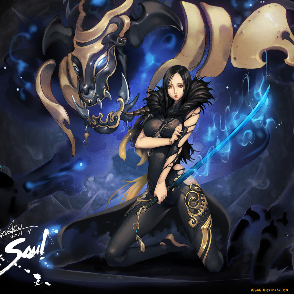 Обои Blade and Soul Видео Игры Blade and Soul, обои для рабочего стола,  фотографии blade and soul, видео игры, девушка, меч, демон Обои для  рабочего стола, скачать обои картинки заставки на рабочий